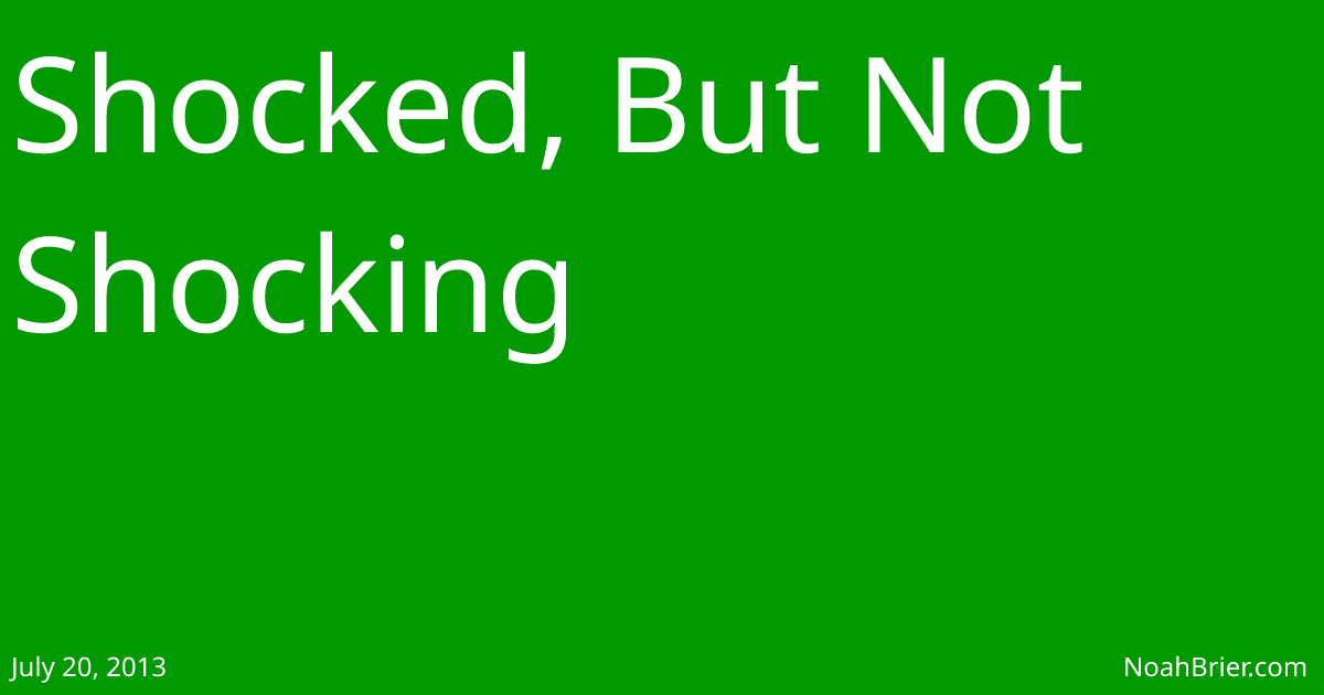 Shocked, but not Shocking
